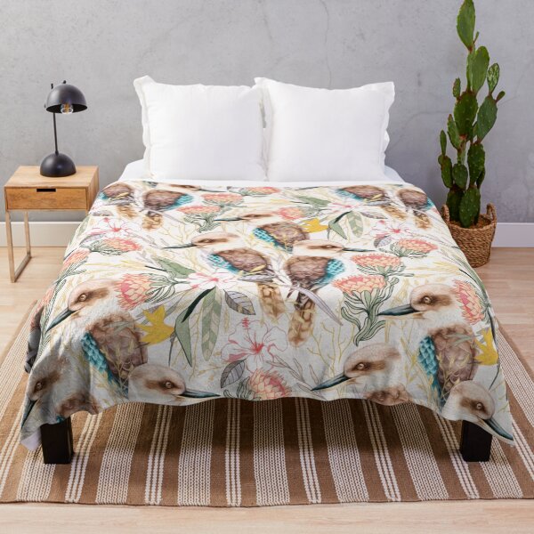 Item preview, Laughing Kookaburra with Australian Flora designed and sold by Perrin Le Feuvre.
