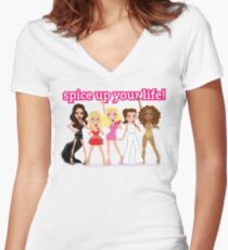 Spice Up Your Life Women's Fitted V-Neck T-Shirt