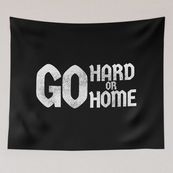 Item preview, Go Hard or Go Home - Inspirational Typography Design (Black Edition) designed and sold by WolfSpiritCo.