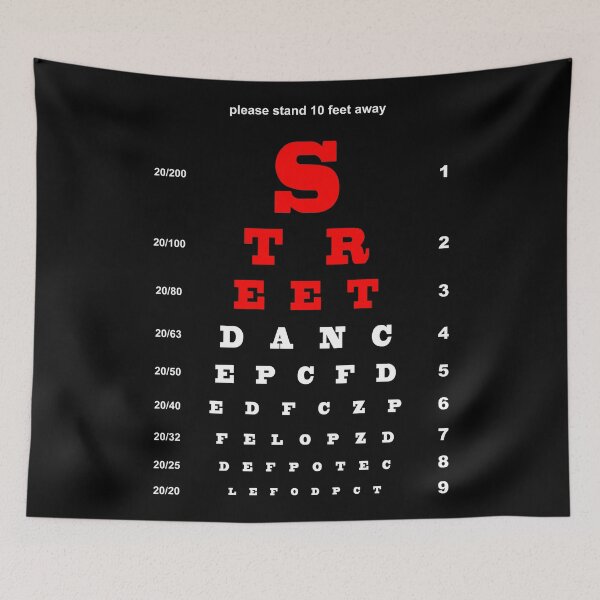 Item preview, EYE TEST CHART - STREET DANCE designed and sold by KoolDsignsDANCE.