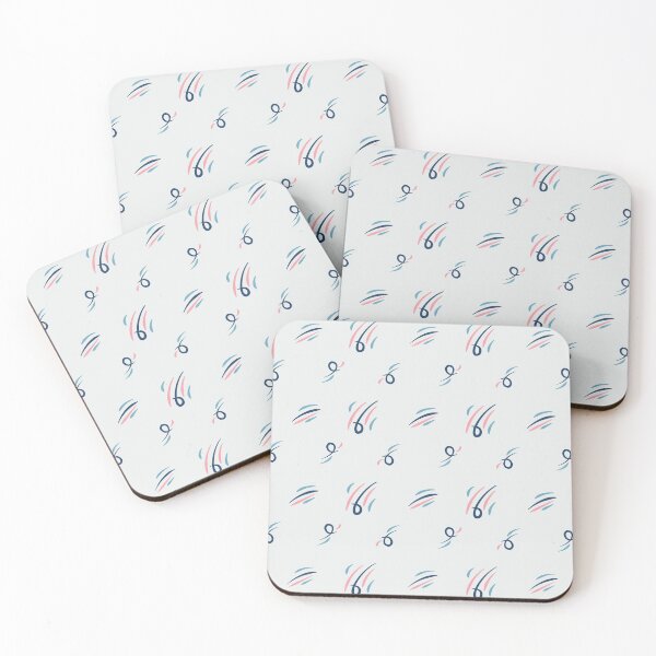 Item preview, Swirly Abstract Blue Pink  Swish Shapes Pattern designed and sold by Dream Big! by E. H..