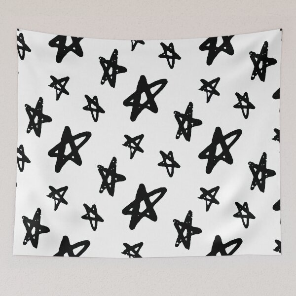 Item preview, Black star pattern with white border designed and sold by KQ1985.