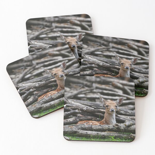 Item preview, Fallow Fawn in Tree Logs designed and sold by ClaireChown.