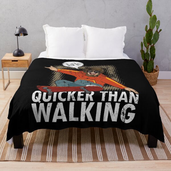 Item preview, Skateboarder Skateboard Quote Cool Skater Quicker than walking designed and sold by FalkDania.