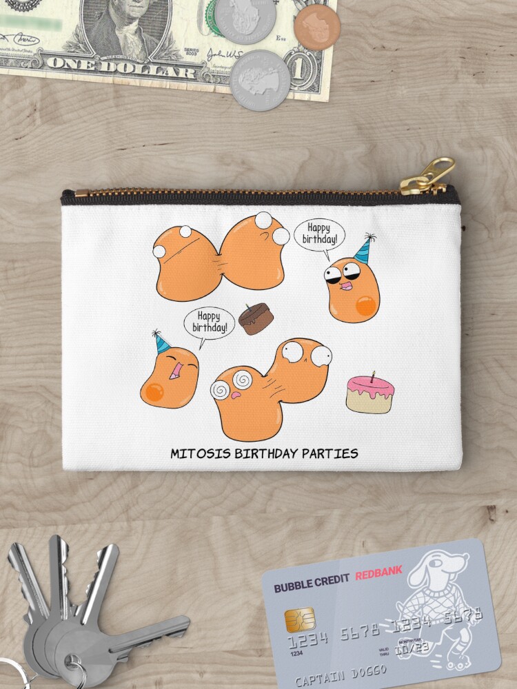 Thumbnail 3 of 4, Zipper Pouch, Mitosis Birthday Parties designed and sold by amoebasisters.