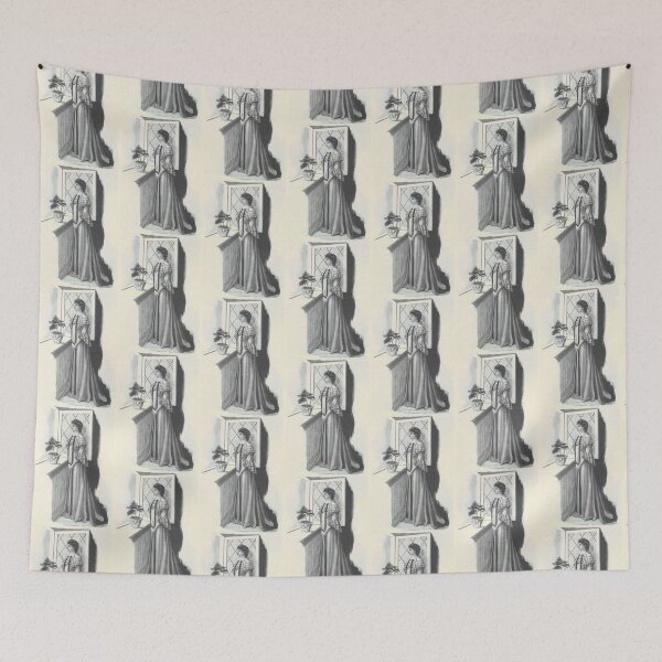 Item preview, Victorian Girl Looking at the Horizon designed and sold by lindalooart.