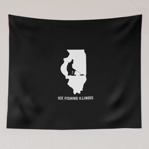 Item preview, Ice fishing Illinois designed and sold by ElBeDesigns.