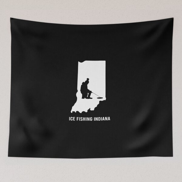 Item preview, Ice fishing Indiana designed and sold by ElBeDesigns.