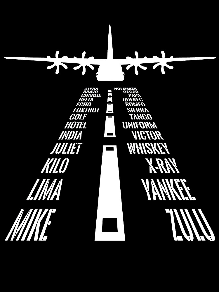 Thumbnail 3 von 3, Tuch, C-130 Hercules Pilot Phonetic Alphabet Runway Flying C130 Gear designt und verkauft von DynamicDesign.