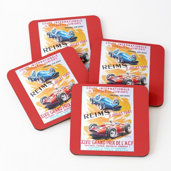Item preview, REIMS : Vintage 1961 Grand Prix Auto Racing Print designed and sold by posterbobs.