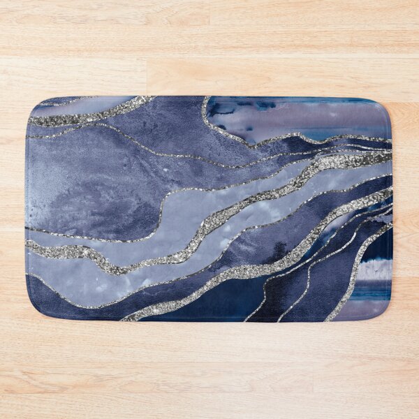 Item preview, Blue Marble Agate Silver Glam #1 (Photo of Glitter Only - Not Reflective) designed and sold by Anita's & Bella's Art.