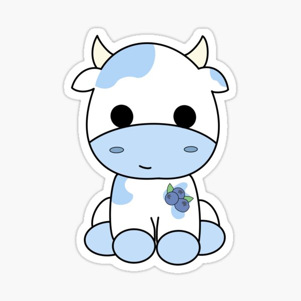 Miracle Valentine on X: Cute Blueberry Milk Cow Please check my merch  store to see more cute artworks of mine * Redbubble:   * Teepublic:  #redbubble  #teepublic #fineartamerica #cow #milkcow #cutecow #