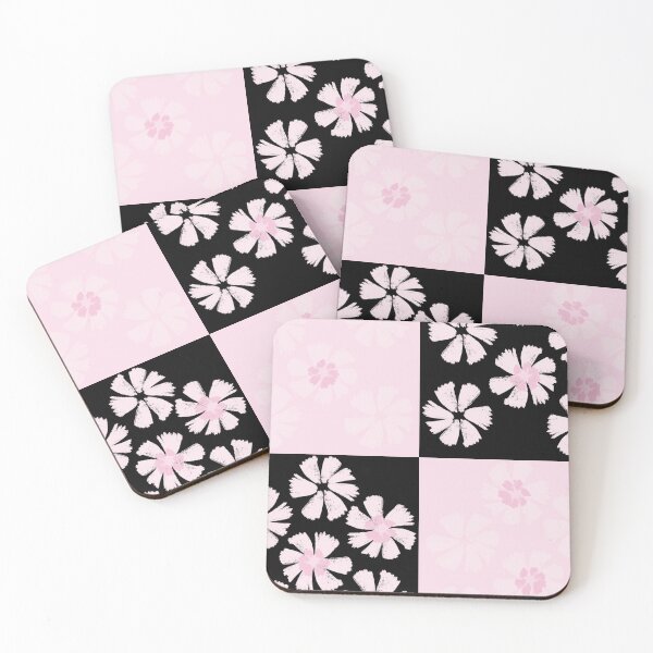 Item preview, Black pink check floral design designed and sold by Isabelle-T.