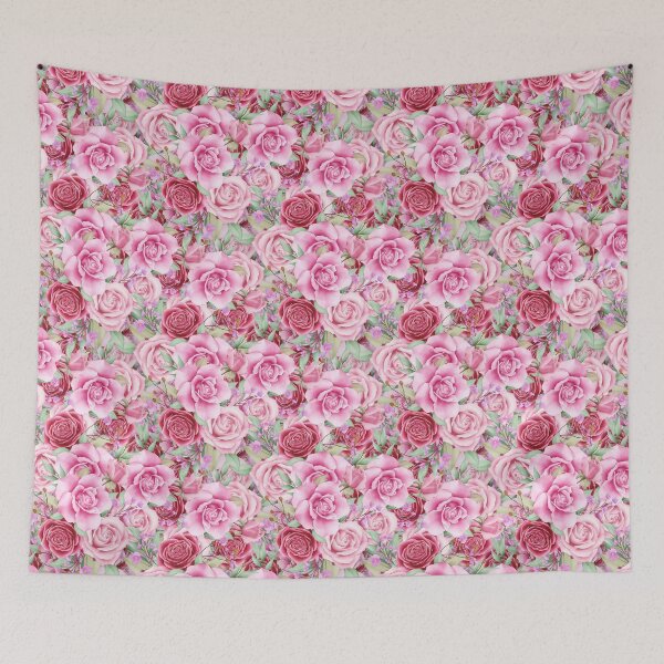 Item preview, Seamless flower pattern. Pink and red roses. Beautiful watercolor floral design.  designed and sold by docferds.