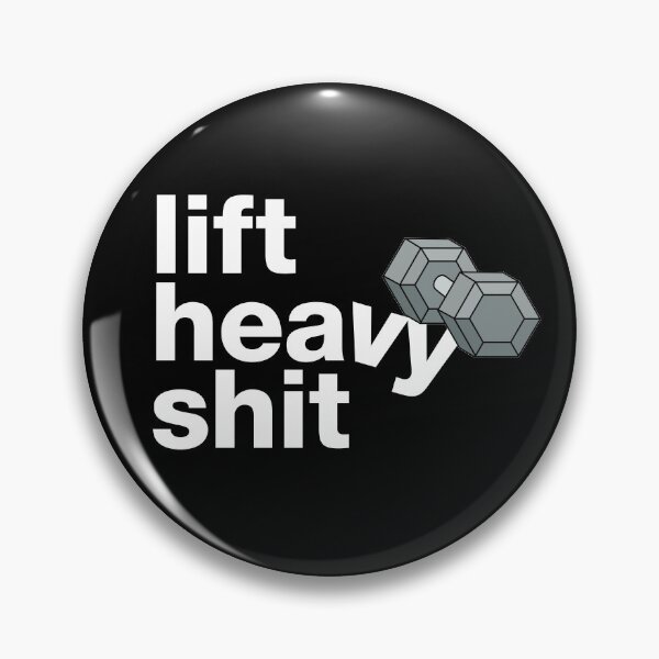 Item preview, "Lift heavy shit" motivating crossfit statement with dumbbell designed and sold by TrueType.