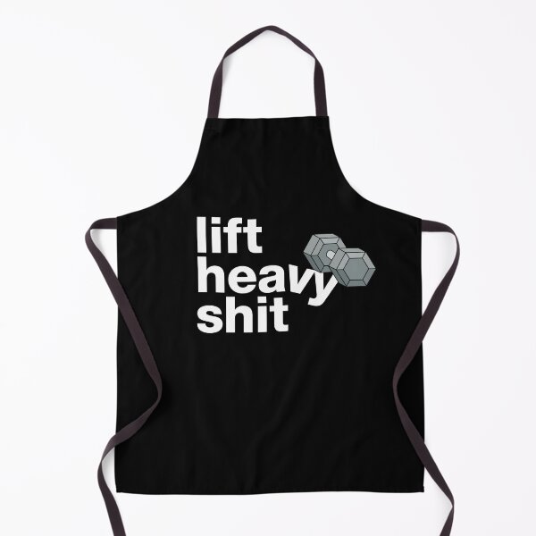 Item preview, "Lift heavy shit" motivating crossfit statement with dumbbell designed and sold by TrueType.