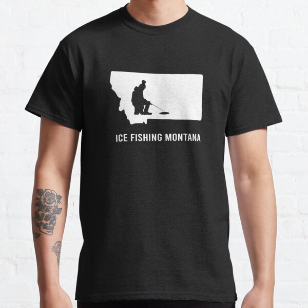 Ice Fishing Chasing Dreams on Icy Hole Ice Angler Ice Sports T-Shirt