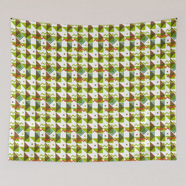 Item preview, Graphic patchwork brown green designed and sold by GingerBest.