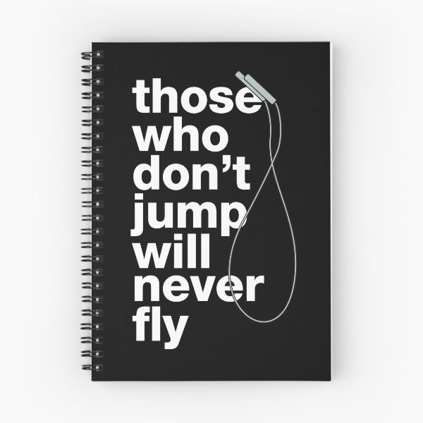 Item preview, "Those who don’t jump will never fly" motivating crossfit statement with skipping rope designed and sold by TrueType.