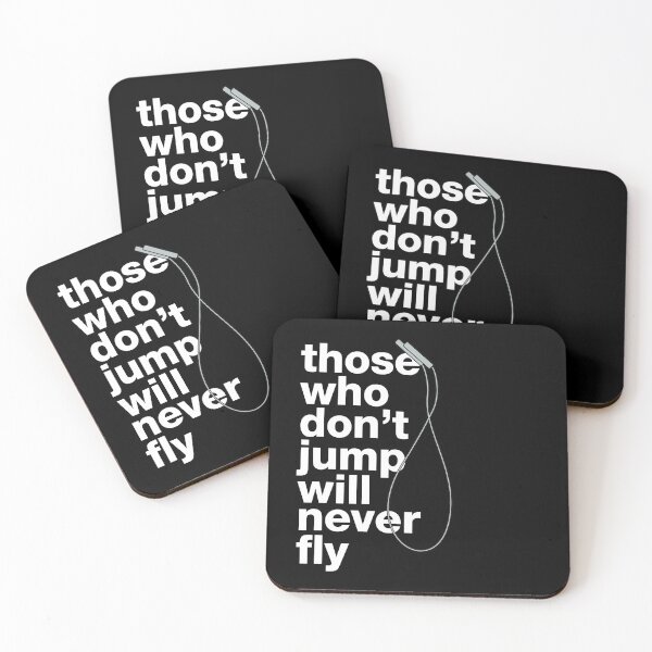 Item preview, "Those who don’t jump will never fly" motivating crossfit statement with skipping rope designed and sold by TrueType.