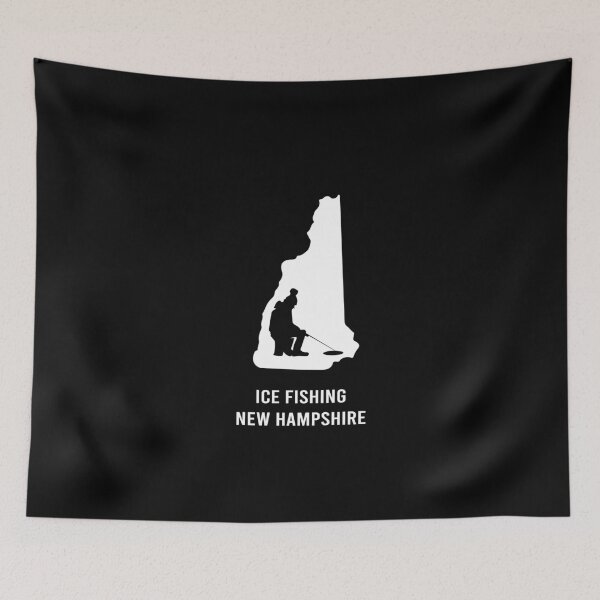 Item preview, Ice fishing New Hampshire designed and sold by ElBeDesigns.
