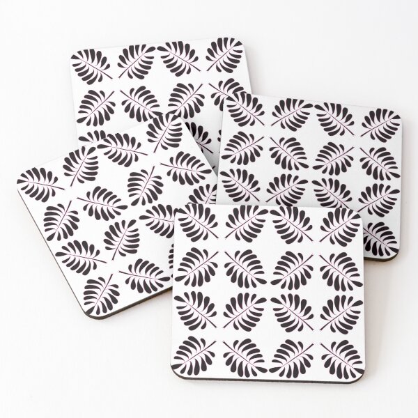 Item preview, Pinnate leaves black and pink designed and sold by AmilysFriends.