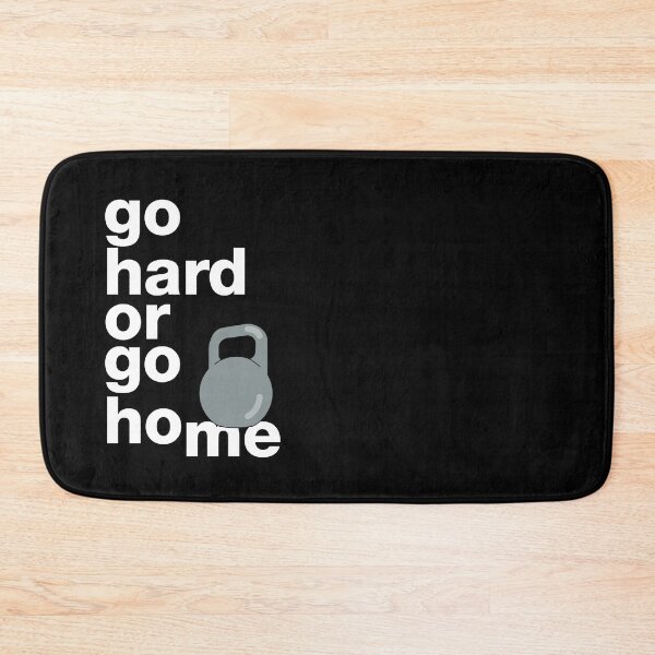 Item preview, “Go hard or go home” motivating crossfit statement with kettlebell designed and sold by TrueType.