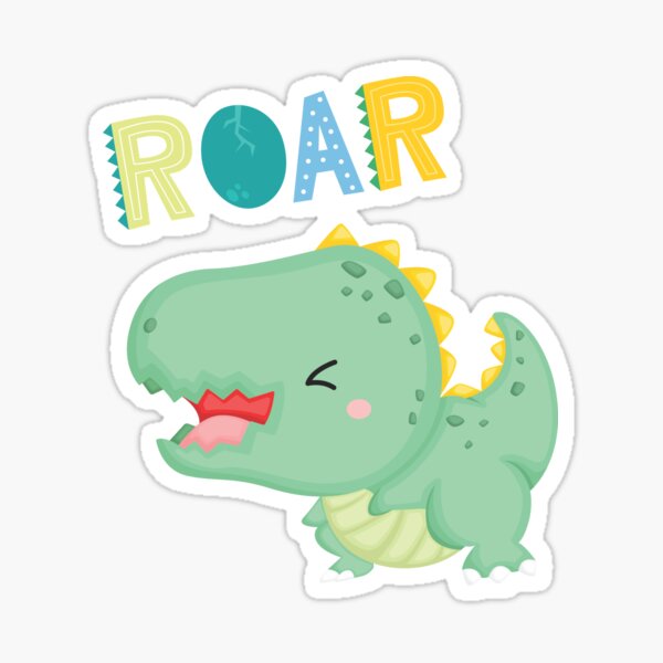 "Cute baby dinosaur" Sticker by ipinijat Redbubble