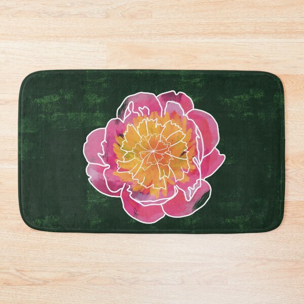 Item preview, Pink peony on green background  designed and sold by DesignsByJaycee.
