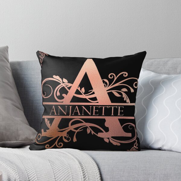 Item preview, Anjanette Personalized Name Gifts with Beautiful Rose Gold Monogram Letter A. Simply Best Gift Ideas for Anjanette designed and sold by ArteSquare.