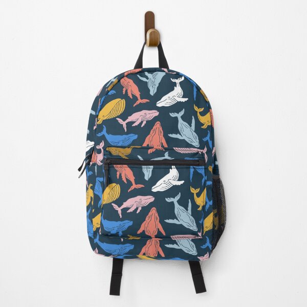 Item preview, Multicolored whales. Vector ocean animal illustration. Fish pattern design. designed and sold by Alenka Karabanova.