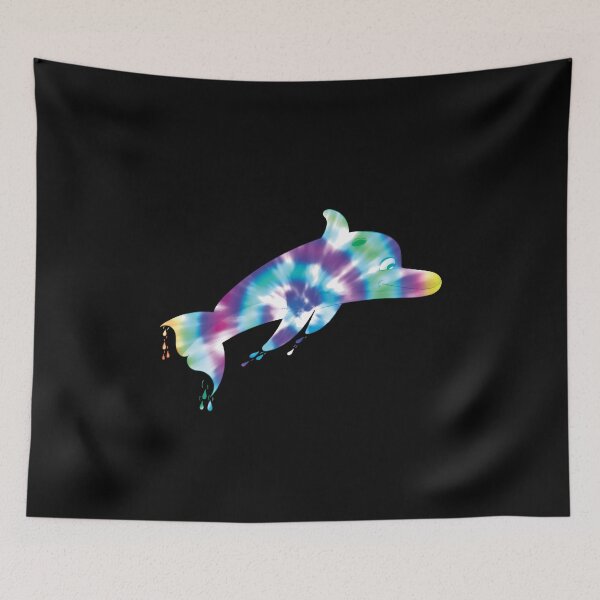 Item preview, Cute Tie Dye Dolphin Color Drip designed and sold by OmmeDesigns.