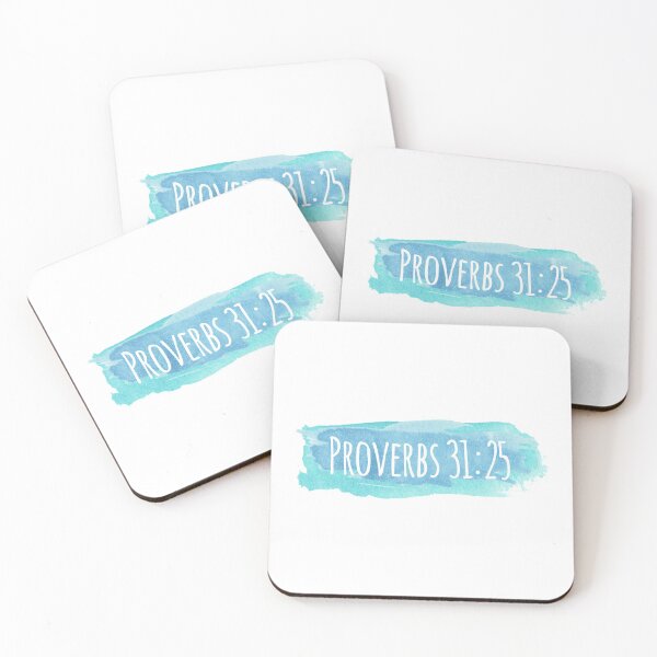 Item preview, Proverbs 31:25 Watercolor Stroke Blue designed and sold by amazingjoy.
