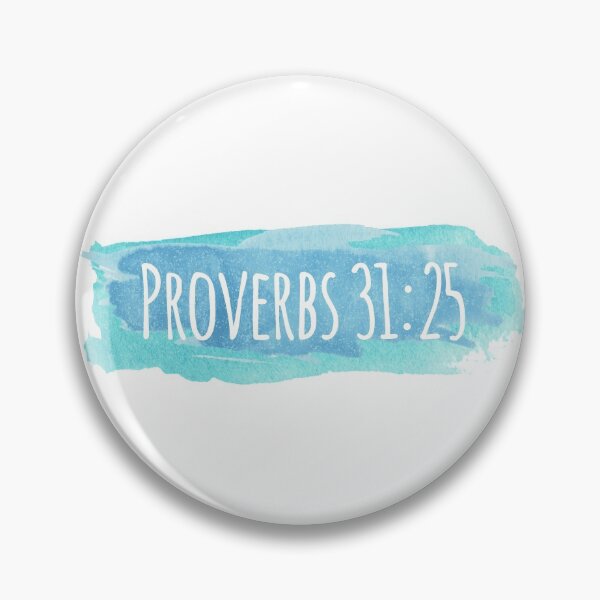 Item preview, Proverbs 31:25 Watercolor Stroke Blue designed and sold by amazingjoy.