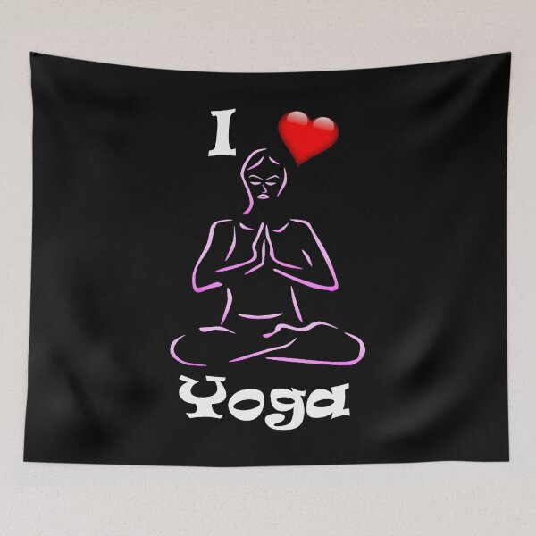 Item preview, 'I Heart Yoga' Lotus Pose (white lettering) designed and sold by Michael Pilinski.
