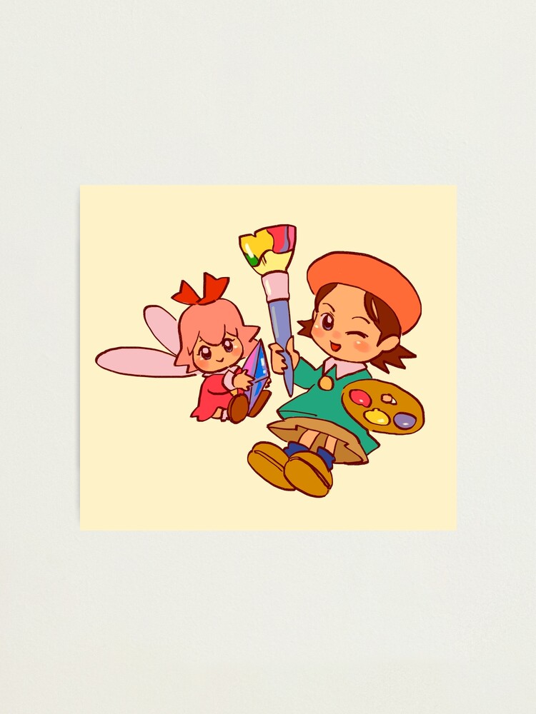 I draw adeleine / ado and ribbon from kirby 64 the crystal shards &  star allies dream friends