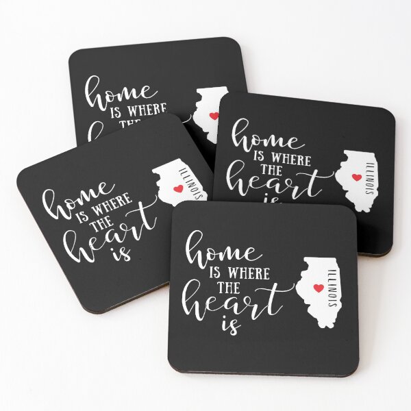 Item preview, Illinois, Home Is Where the Heart Is, Home State designed and sold by ladylaughprints.