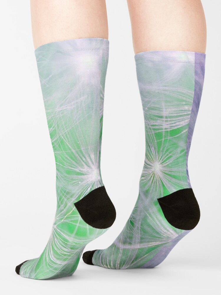 Thumbnail 4 of 5, Socks, Dandelion abstract designed and sold by April Dowling.