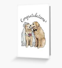Dog Wedding Card Greeting Card