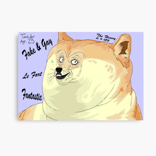 How To Draw Really Good Doge Face Canvas Print By Tantidar Redbubble