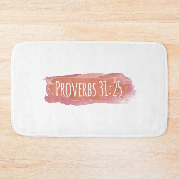 Item preview, Proverbs 31:25 Watercolor Stroke Rose Gold designed and sold by amazingjoy.