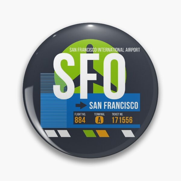 Item preview, San Francisco, California (SFO) Airport Code Baggage Tag designed and sold by SLAG-Creative.