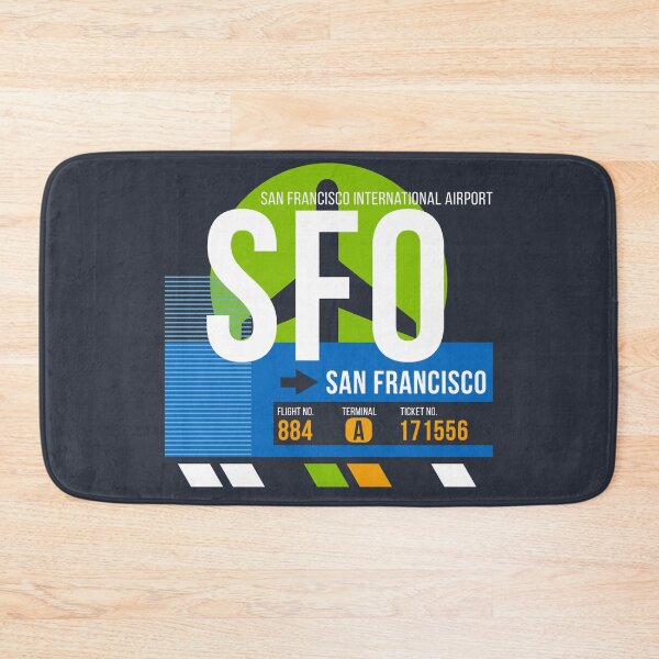 Item preview, San Francisco, California (SFO) Airport Code Baggage Tag designed and sold by SLAG-Creative.