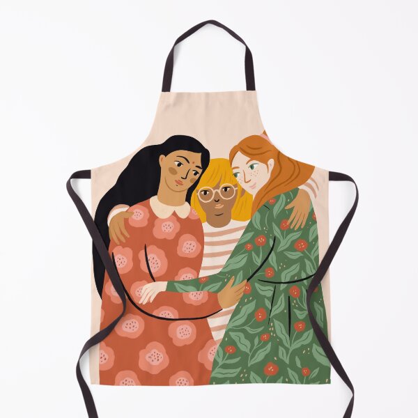 Item preview, Sisterhood. Stylish female illustration. Multinational young women. Hugs and love illustration. designed and sold by Alenka Karabanova.