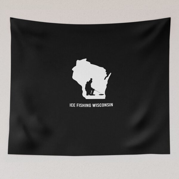 Item preview, Ice fishing Wisconsin designed and sold by ElBeDesigns.