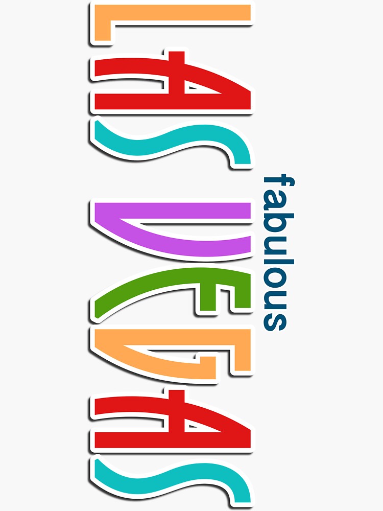Thumbnail 3 of 3, Sticker, Fabulous Last Vegas designed and sold by VkScript.
