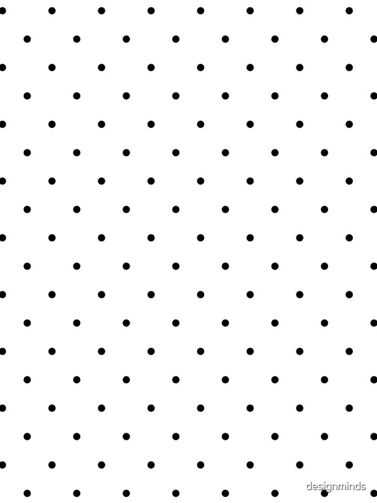 Minimalist Polka Dot Pattern (black/white) iPhone Case