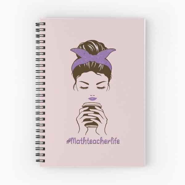 Item preview, math teacher Life Messy Bun Hair coffee lover women designed and sold by Dream-bubble.
