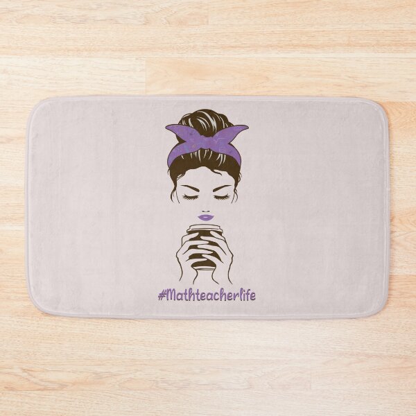 Item preview, math teacher Life Messy Bun Hair coffee lover women designed and sold by Dream-bubble.