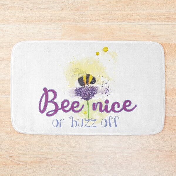 Item preview, Bee Nice or buzz off (purple) designed and sold by CarpenterPhoto.